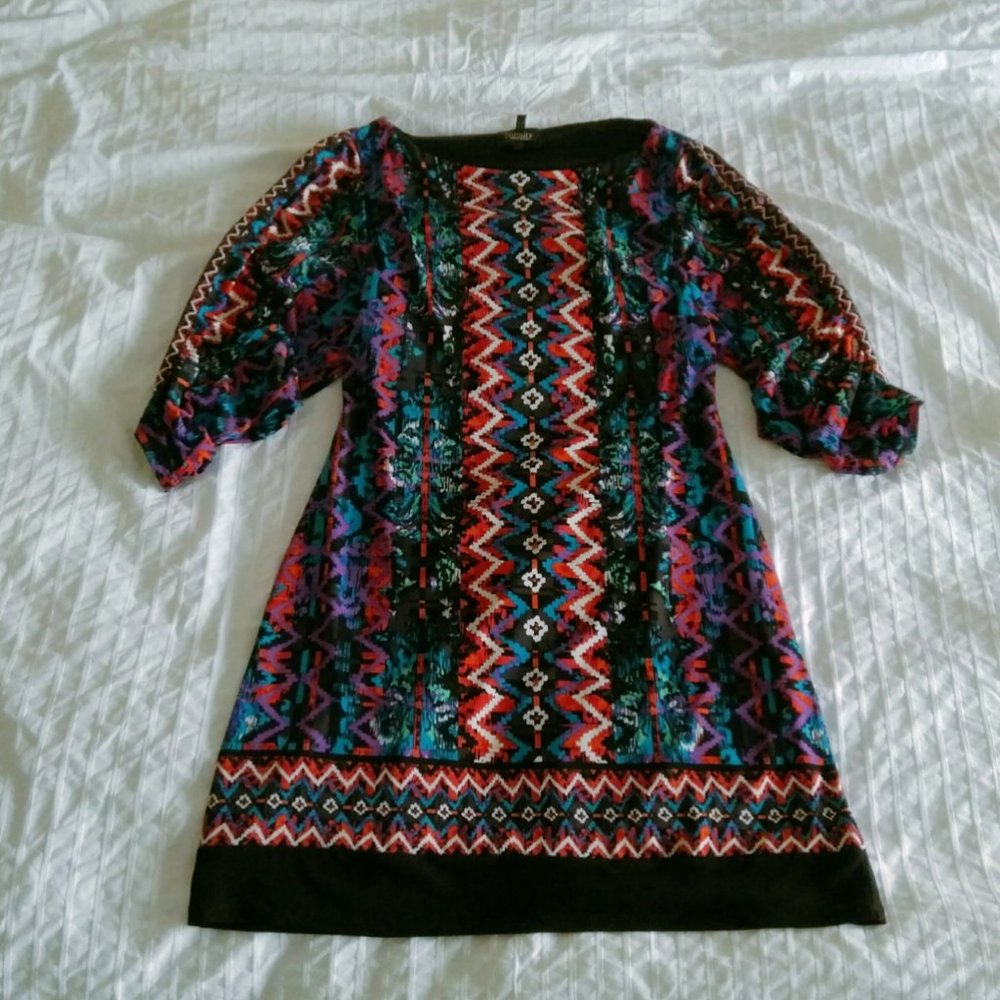 Laundry Multicolor Pattern Mid Sleeve Dress - Picture 2 of 4